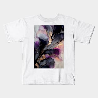 Petals of Love - Abstract Alcohol Ink Resin Art Kids T-Shirt